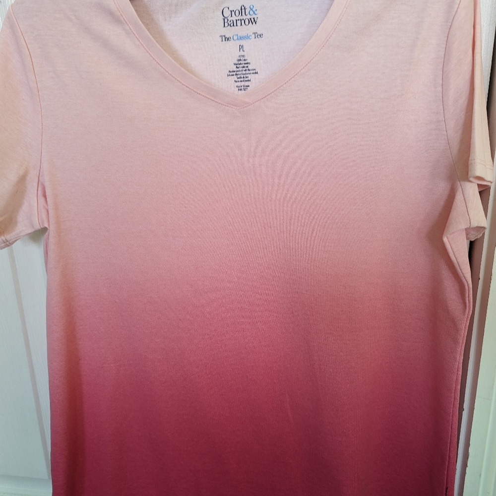 Croft & Barrow Classic Tee in PL & Umbro pink To dark Cool
